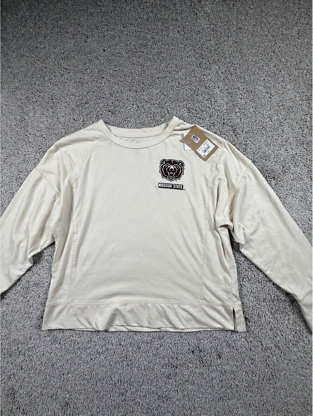 NWT Missouri State Women’s Long Sleeve Shirt Size M Rivalry Threads Crop